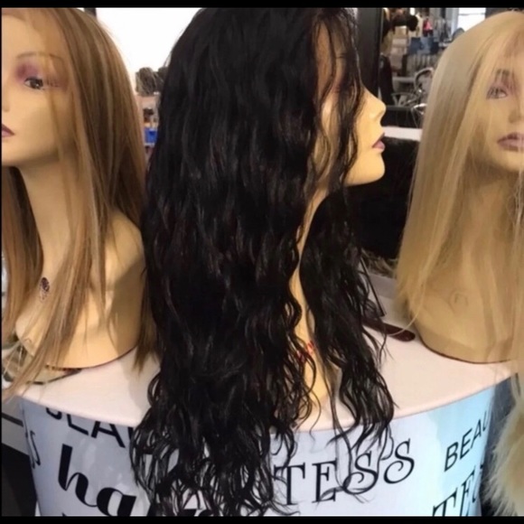 Black curly wig sale soft Swisslace Lacefront wig - Picture 7 of 8